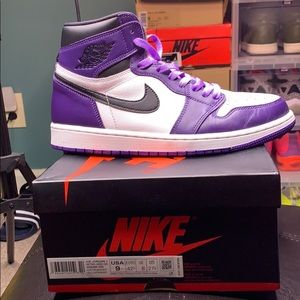 Air Jordan 1 Retro High OG Court Purple 2.0 US 9M